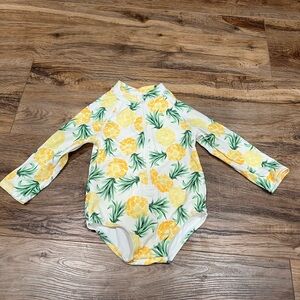 Janie and Jack Baby Pineapple Rash Guard Swimsuit - 18-24 Months
